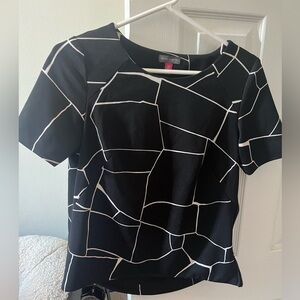 Vince Camuto black and white top